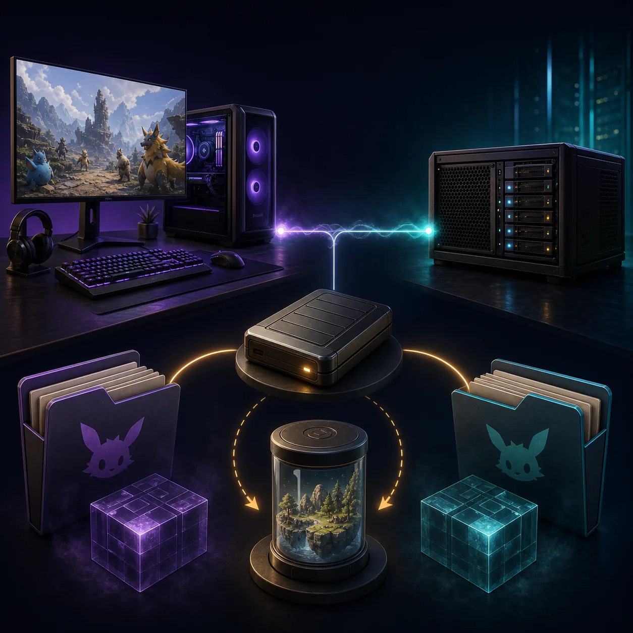Illustrative client and dedicated server mod coordination workflow